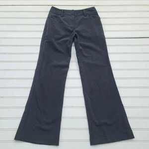 Amy Byer Solid Black Dress Flat Front Flare Casual Pants 23x23 Sz 7